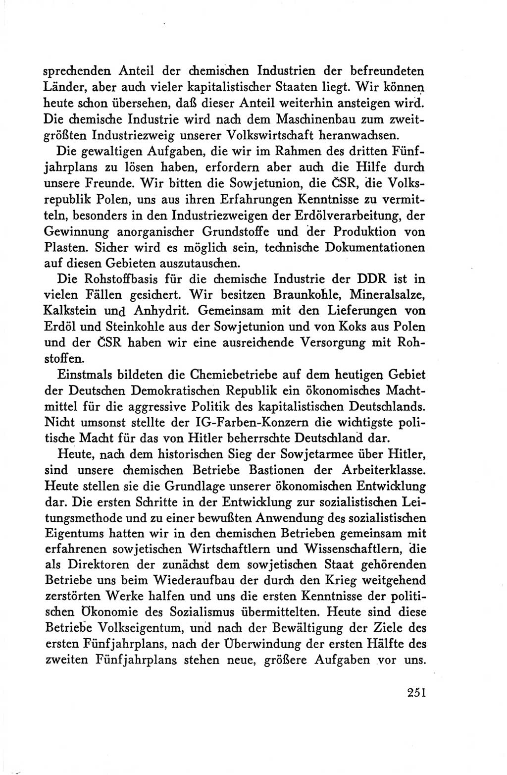 Protokoll der Verhandlungen des Ⅴ. Parteitages der Sozialistischen Einheitspartei Deutschlands (SED) [Deutsche Demokratische Republik (DDR)] 1958, Seite 251