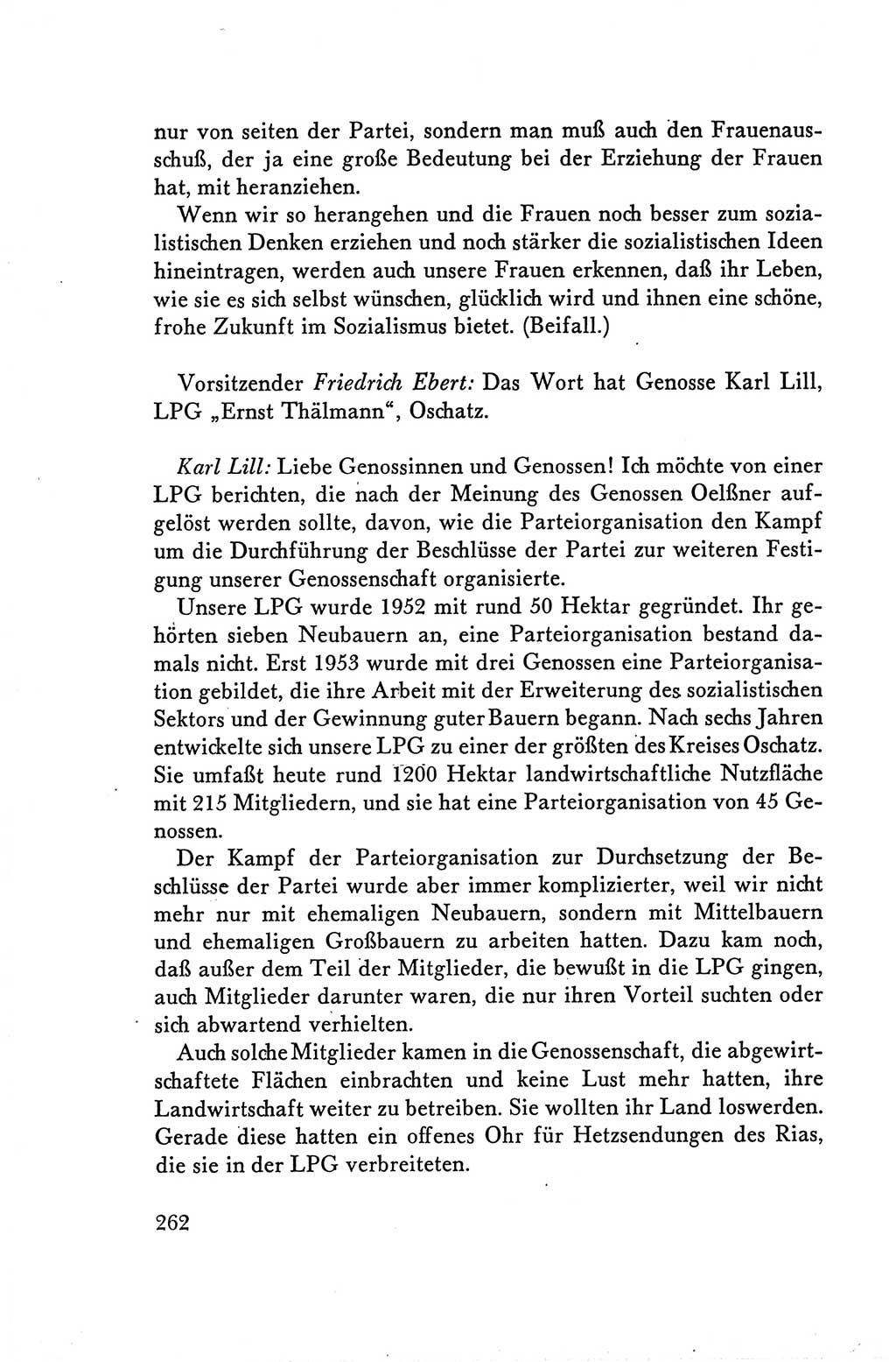 Protokoll der Verhandlungen des Ⅴ. Parteitages der Sozialistischen Einheitspartei Deutschlands (SED) [Deutsche Demokratische Republik (DDR)] 1958, Seite 262