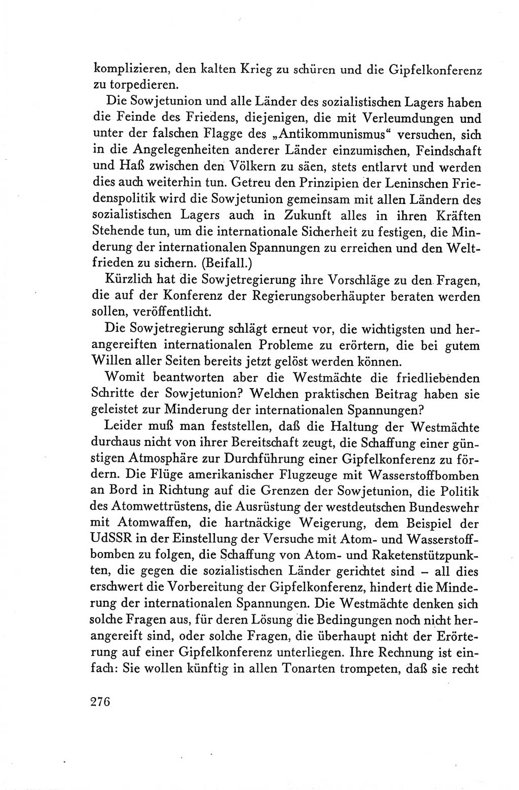 Protokoll der Verhandlungen des Ⅴ. Parteitages der Sozialistischen Einheitspartei Deutschlands (SED) [Deutsche Demokratische Republik (DDR)] 1958, Seite 276