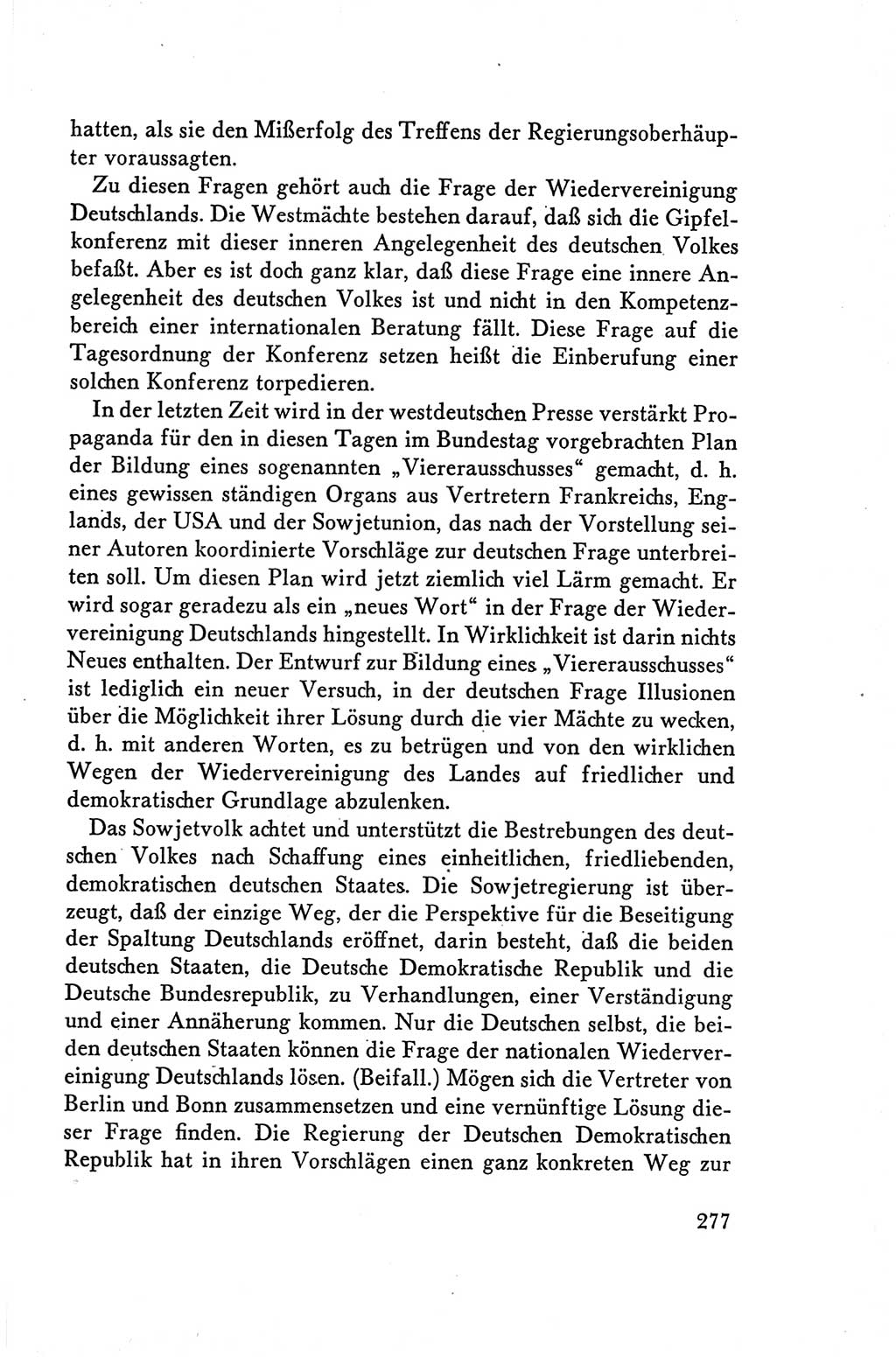Protokoll der Verhandlungen des Ⅴ. Parteitages der Sozialistischen Einheitspartei Deutschlands (SED) [Deutsche Demokratische Republik (DDR)] 1958, Seite 277