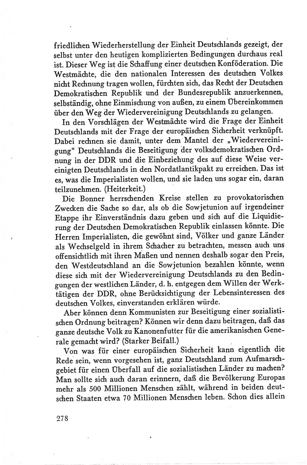 Protokoll der Verhandlungen des Ⅴ. Parteitages der Sozialistischen Einheitspartei Deutschlands (SED) [Deutsche Demokratische Republik (DDR)] 1958, Seite 278