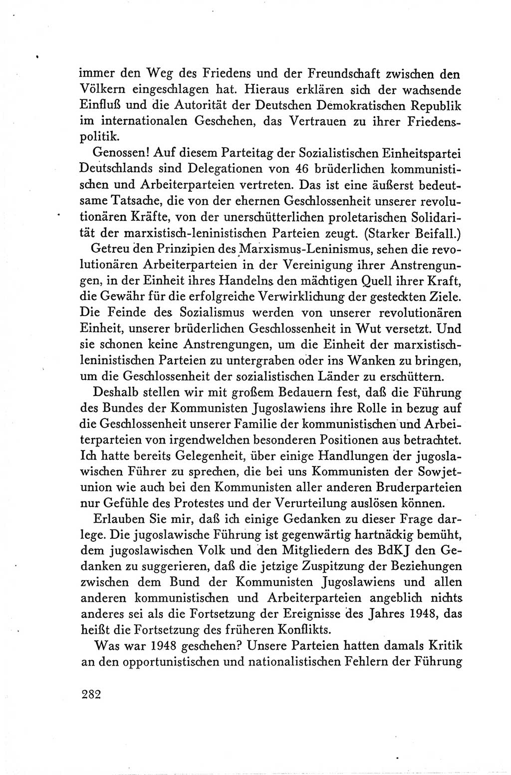 Protokoll der Verhandlungen des Ⅴ. Parteitages der Sozialistischen Einheitspartei Deutschlands (SED) [Deutsche Demokratische Republik (DDR)] 1958, Seite 282