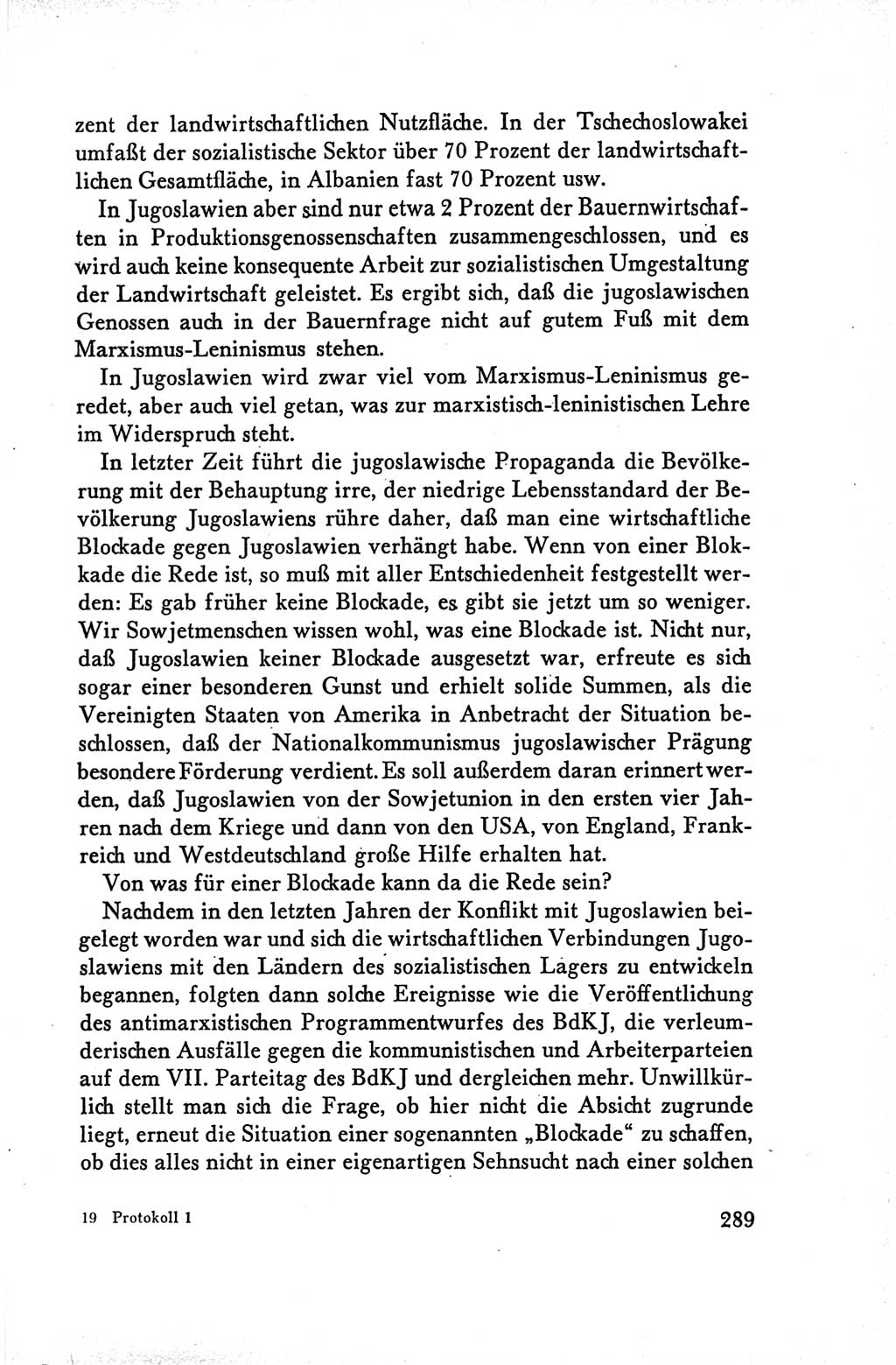 Protokoll der Verhandlungen des Ⅴ. Parteitages der Sozialistischen Einheitspartei Deutschlands (SED) [Deutsche Demokratische Republik (DDR)] 1958, Seite 289