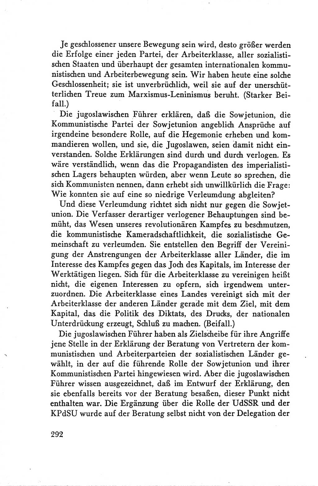 Protokoll der Verhandlungen des Ⅴ. Parteitages der Sozialistischen Einheitspartei Deutschlands (SED) [Deutsche Demokratische Republik (DDR)] 1958, Seite 292
