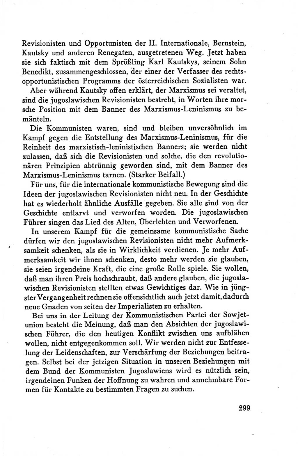 Protokoll der Verhandlungen des Ⅴ. Parteitages der Sozialistischen Einheitspartei Deutschlands (SED) [Deutsche Demokratische Republik (DDR)] 1958, Seite 299