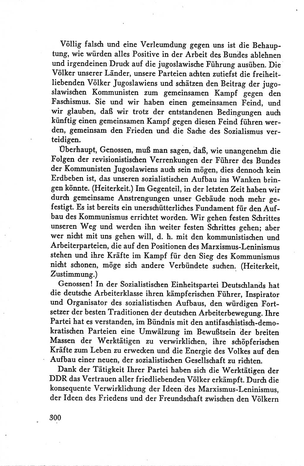 Protokoll der Verhandlungen des Ⅴ. Parteitages der Sozialistischen Einheitspartei Deutschlands (SED) [Deutsche Demokratische Republik (DDR)] 1958, Seite 300