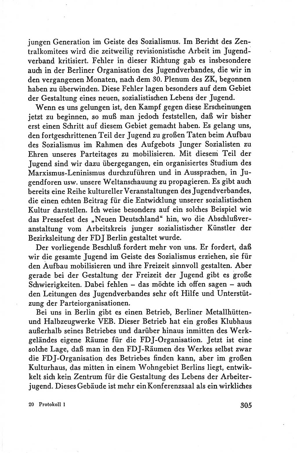 Protokoll der Verhandlungen des Ⅴ. Parteitages der Sozialistischen Einheitspartei Deutschlands (SED) [Deutsche Demokratische Republik (DDR)] 1958, Seite 305