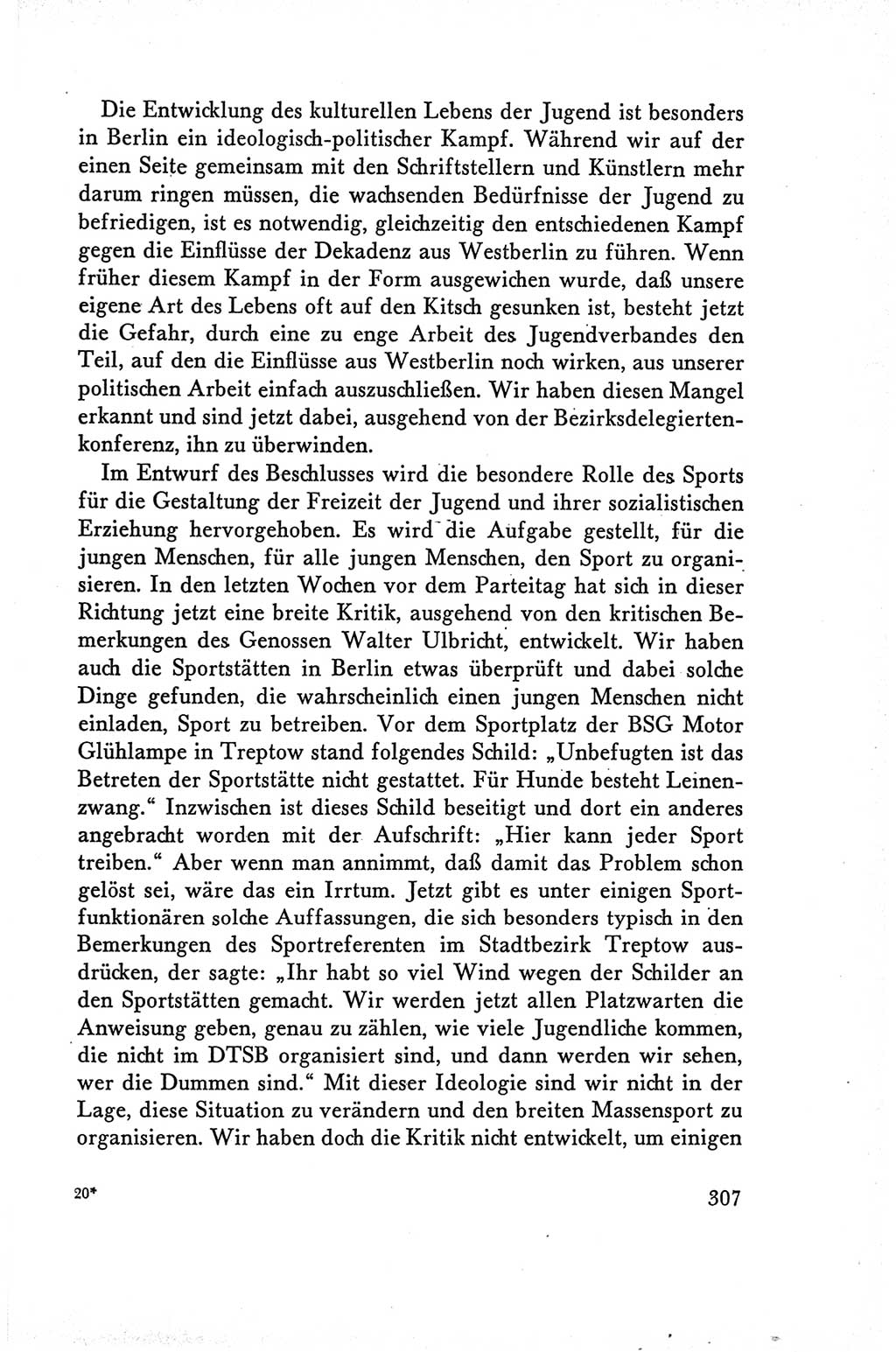 Protokoll der Verhandlungen des Ⅴ. Parteitages der Sozialistischen Einheitspartei Deutschlands (SED) [Deutsche Demokratische Republik (DDR)] 1958, Seite 307