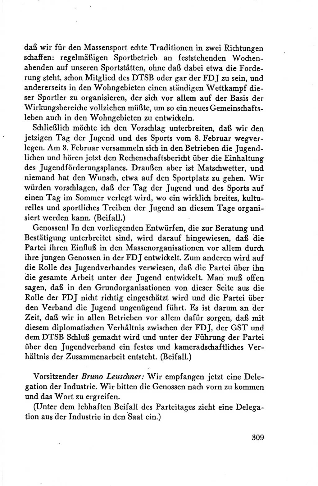 Protokoll der Verhandlungen des Ⅴ. Parteitages der Sozialistischen Einheitspartei Deutschlands (SED) [Deutsche Demokratische Republik (DDR)] 1958, Seite 309