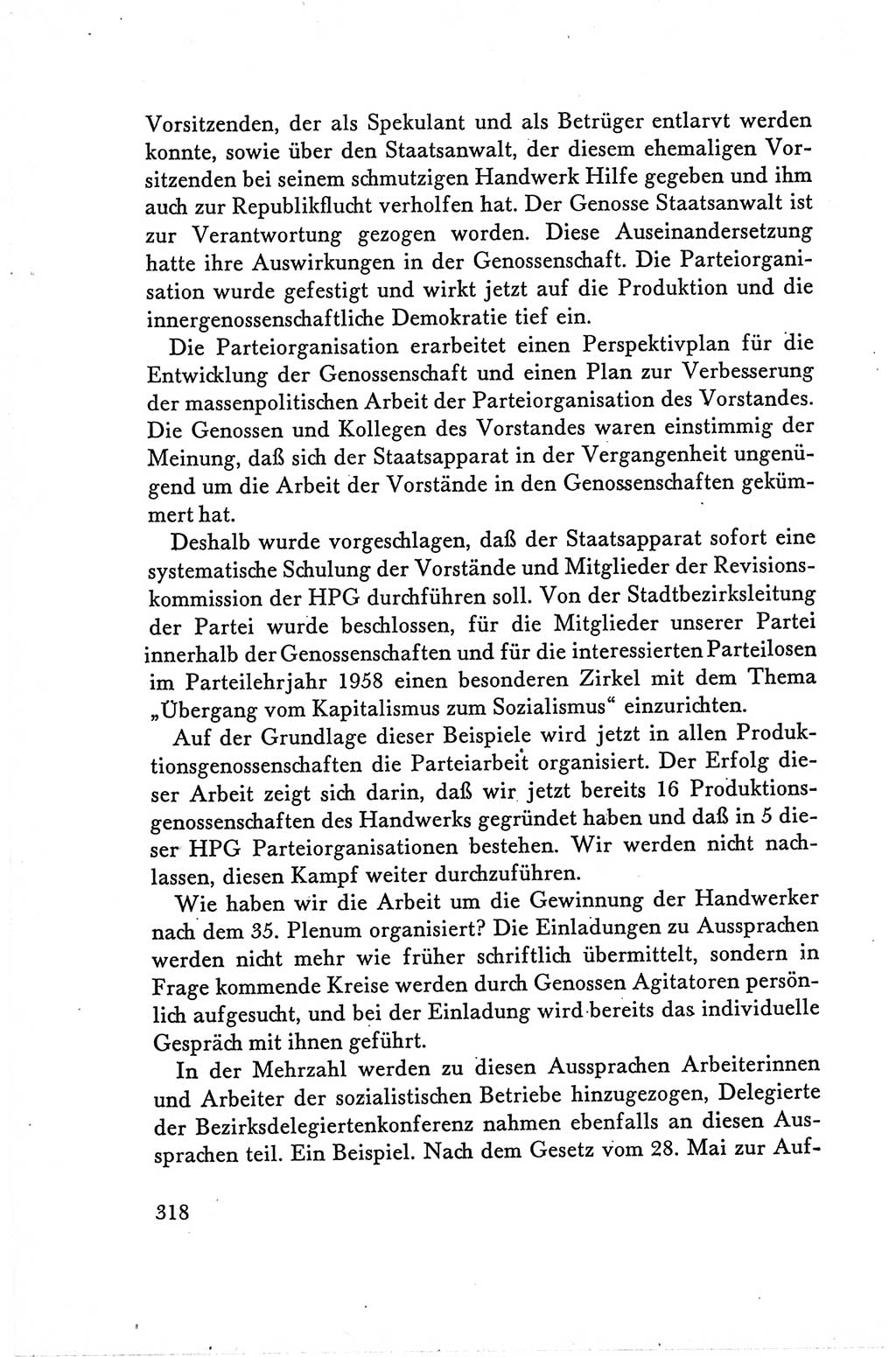 Protokoll der Verhandlungen des Ⅴ. Parteitages der Sozialistischen Einheitspartei Deutschlands (SED) [Deutsche Demokratische Republik (DDR)] 1958, Seite 318