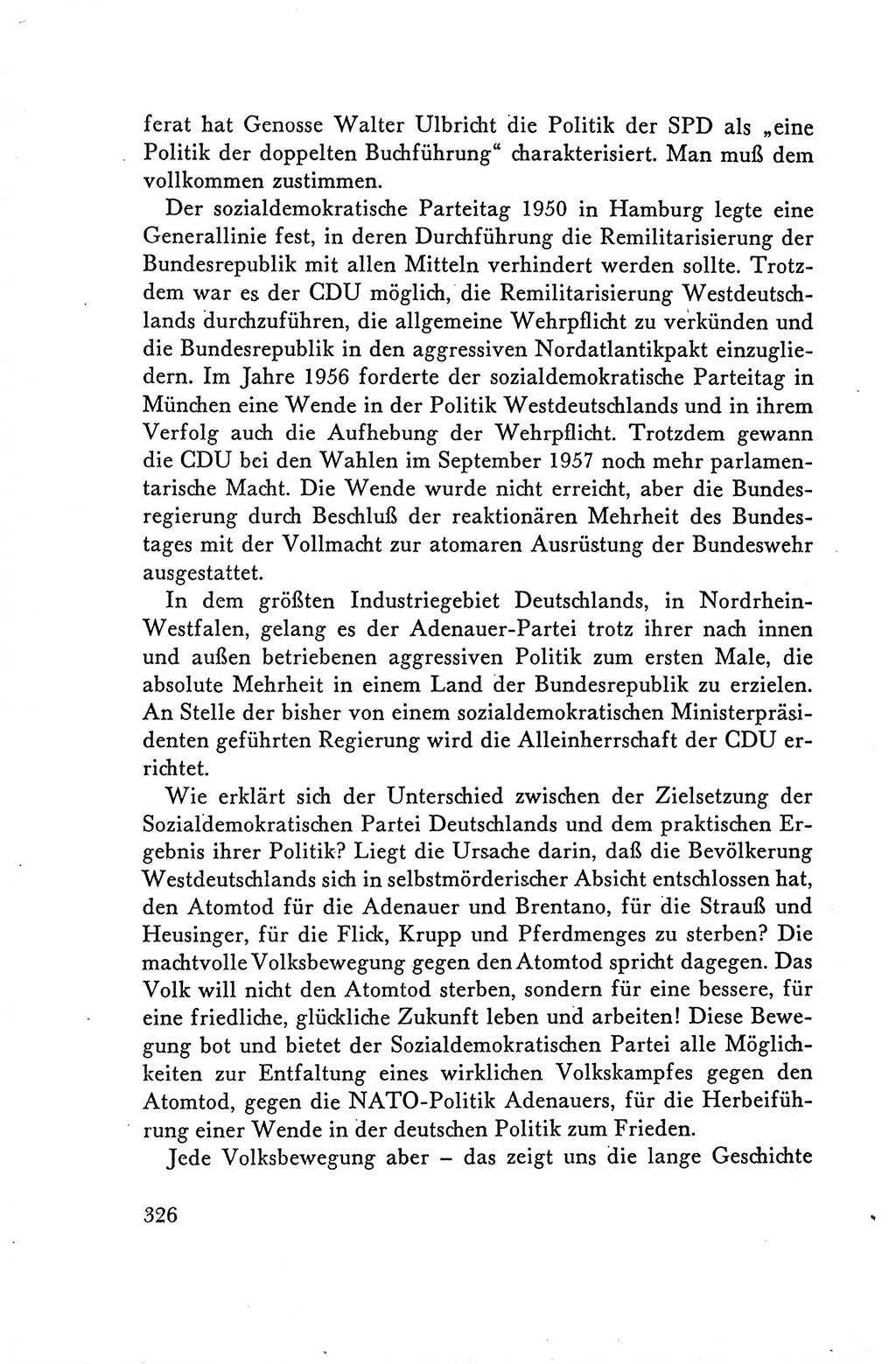 Protokoll der Verhandlungen des Ⅴ. Parteitages der Sozialistischen Einheitspartei Deutschlands (SED) [Deutsche Demokratische Republik (DDR)] 1958, Seite 326