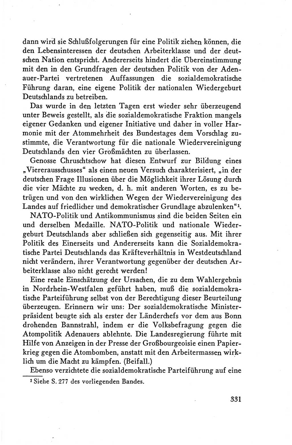 Protokoll der Verhandlungen des Ⅴ. Parteitages der Sozialistischen Einheitspartei Deutschlands (SED) [Deutsche Demokratische Republik (DDR)] 1958, Seite 331