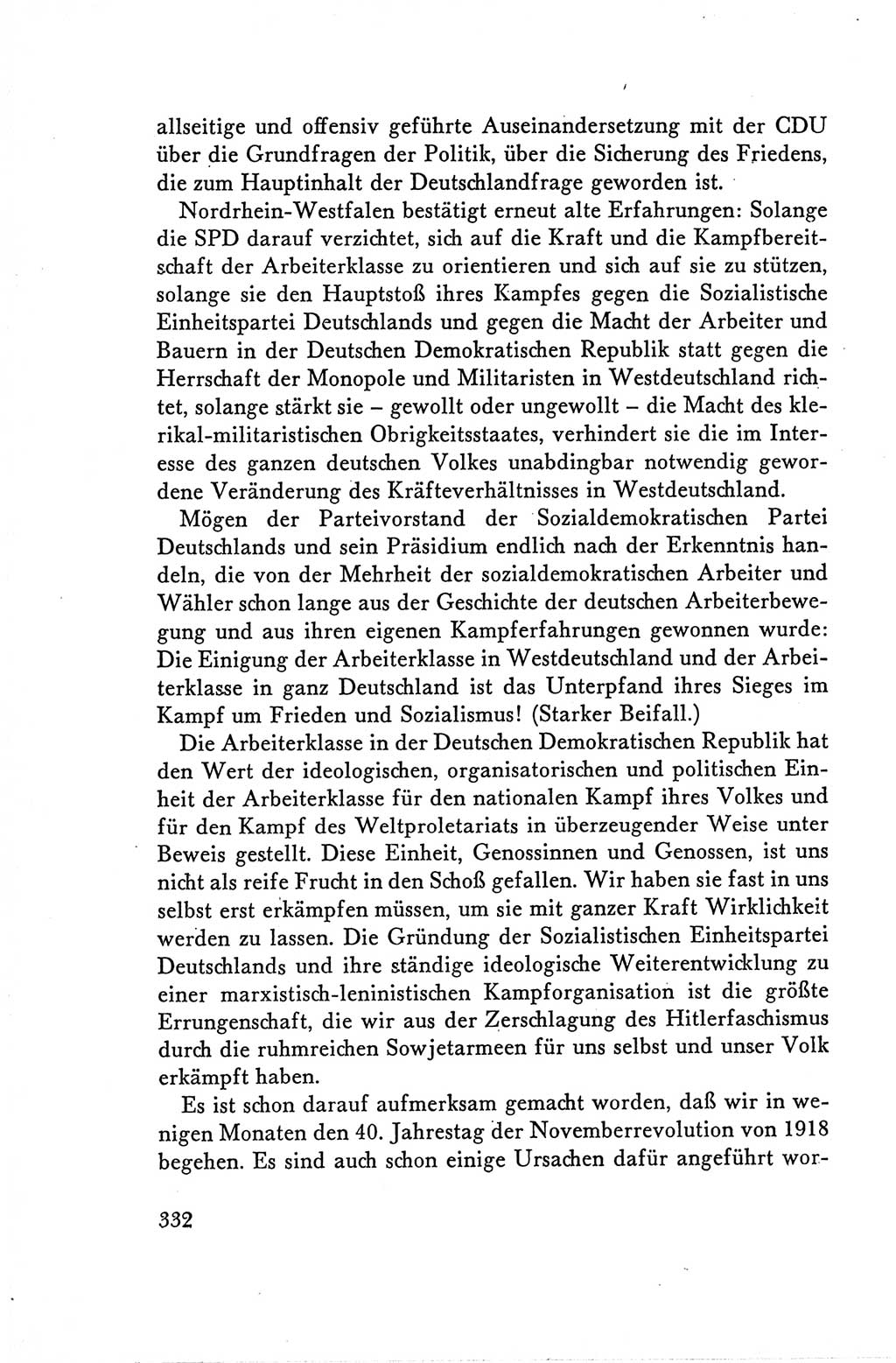 Protokoll der Verhandlungen des Ⅴ. Parteitages der Sozialistischen Einheitspartei Deutschlands (SED) [Deutsche Demokratische Republik (DDR)] 1958, Seite 332