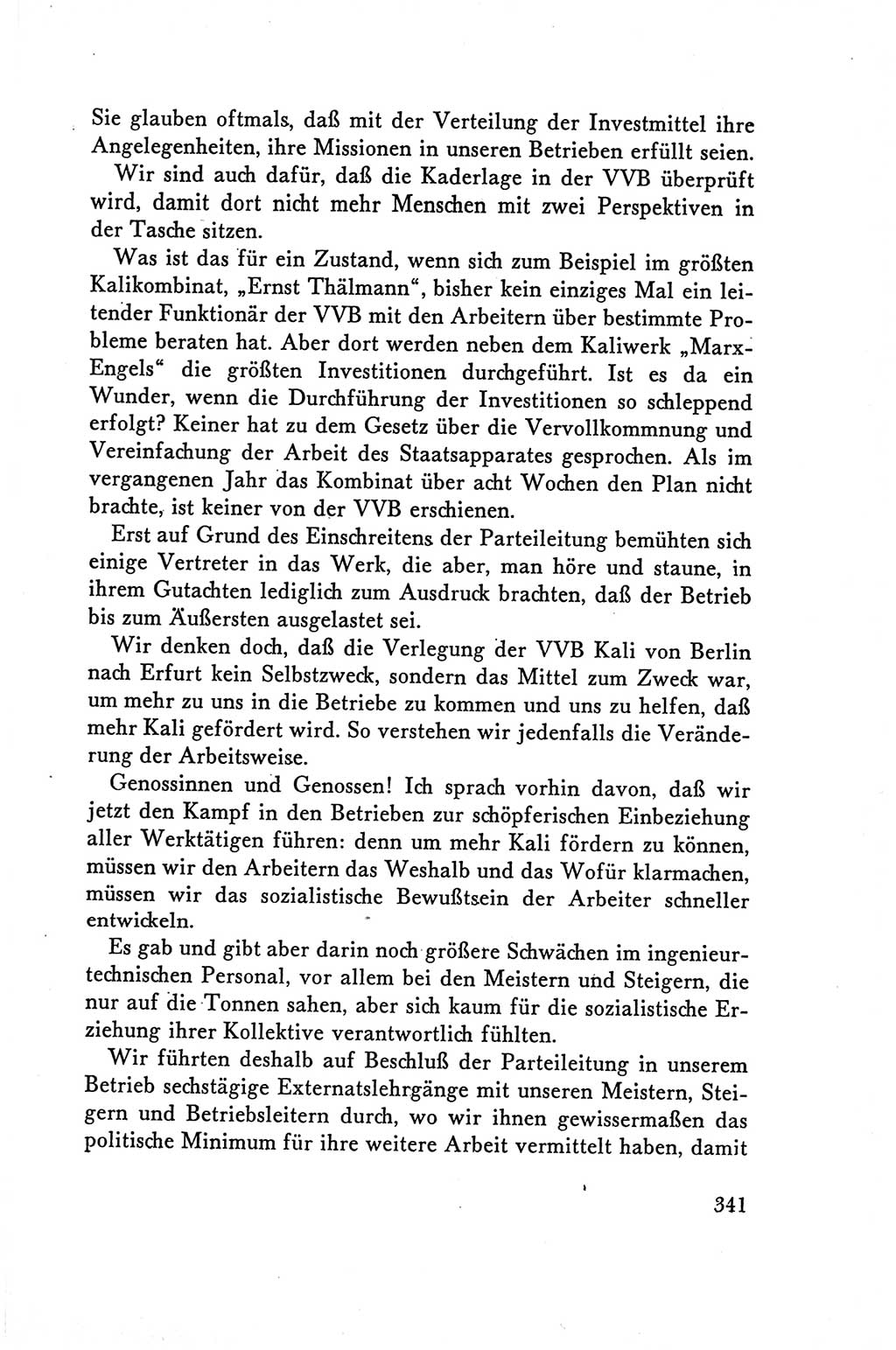 Protokoll der Verhandlungen des Ⅴ. Parteitages der Sozialistischen Einheitspartei Deutschlands (SED) [Deutsche Demokratische Republik (DDR)] 1958, Seite 341