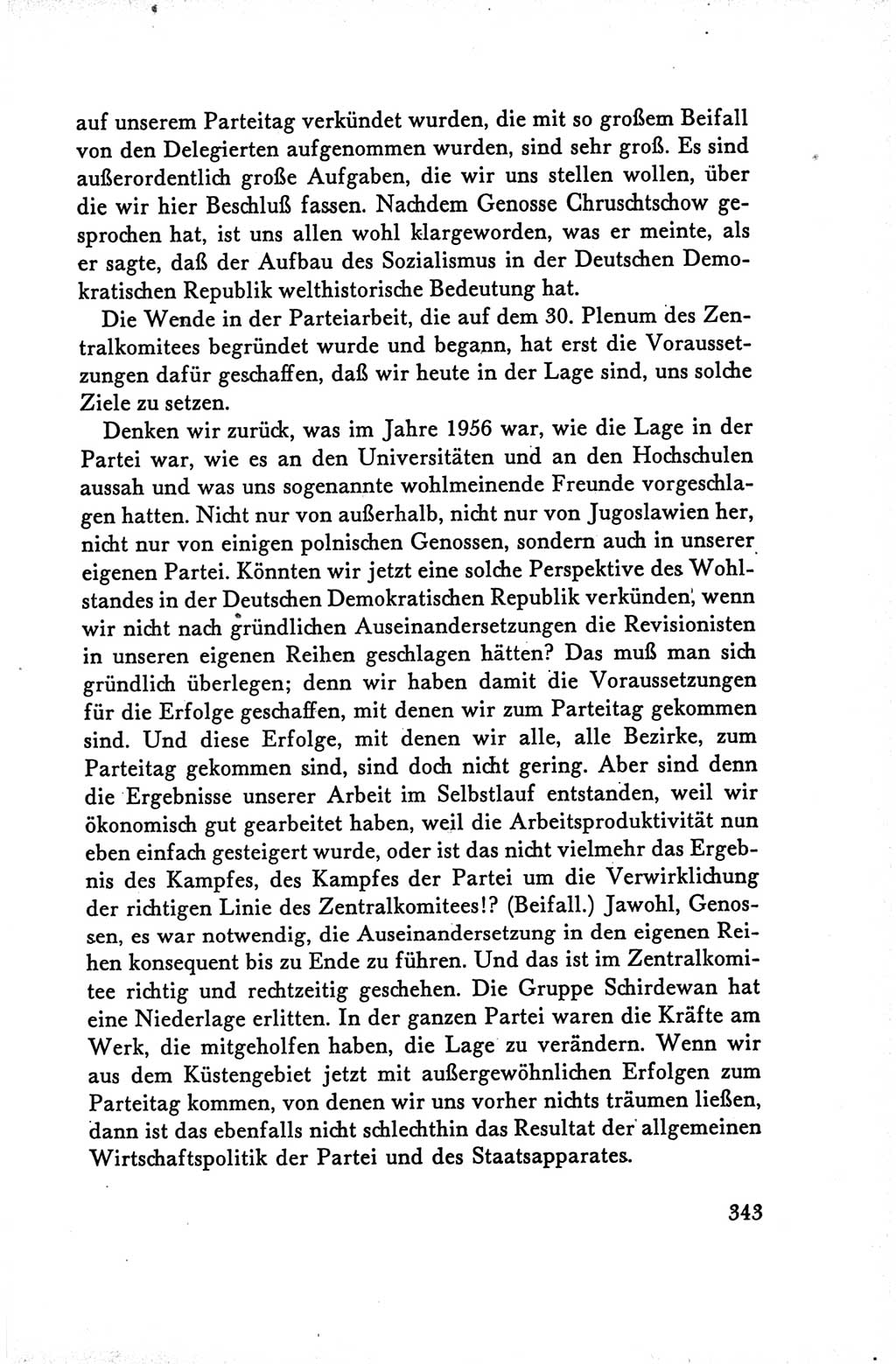 Protokoll der Verhandlungen des Ⅴ. Parteitages der Sozialistischen Einheitspartei Deutschlands (SED) [Deutsche Demokratische Republik (DDR)] 1958, Seite 343