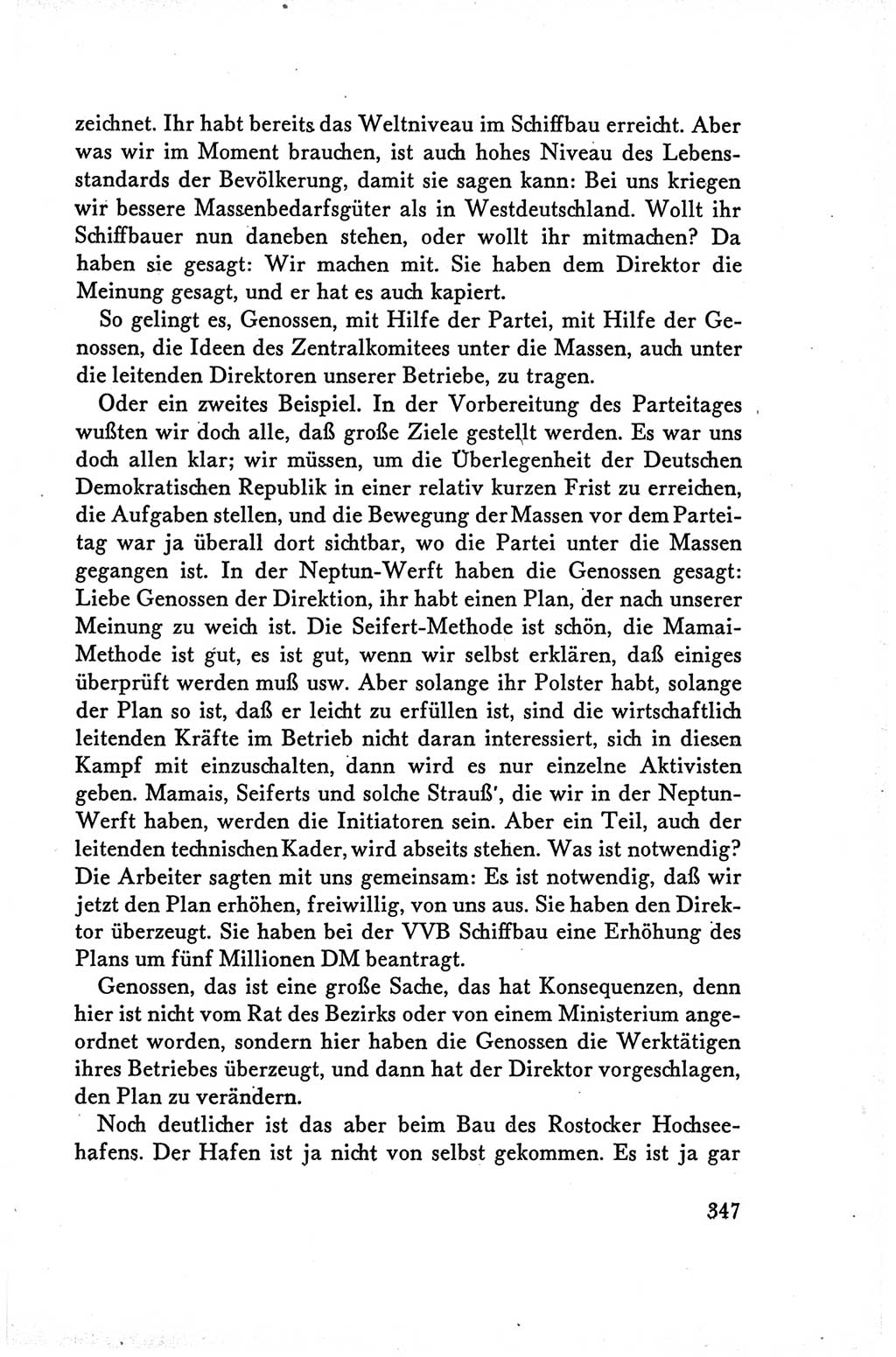 Protokoll der Verhandlungen des Ⅴ. Parteitages der Sozialistischen Einheitspartei Deutschlands (SED) [Deutsche Demokratische Republik (DDR)] 1958, Seite 347