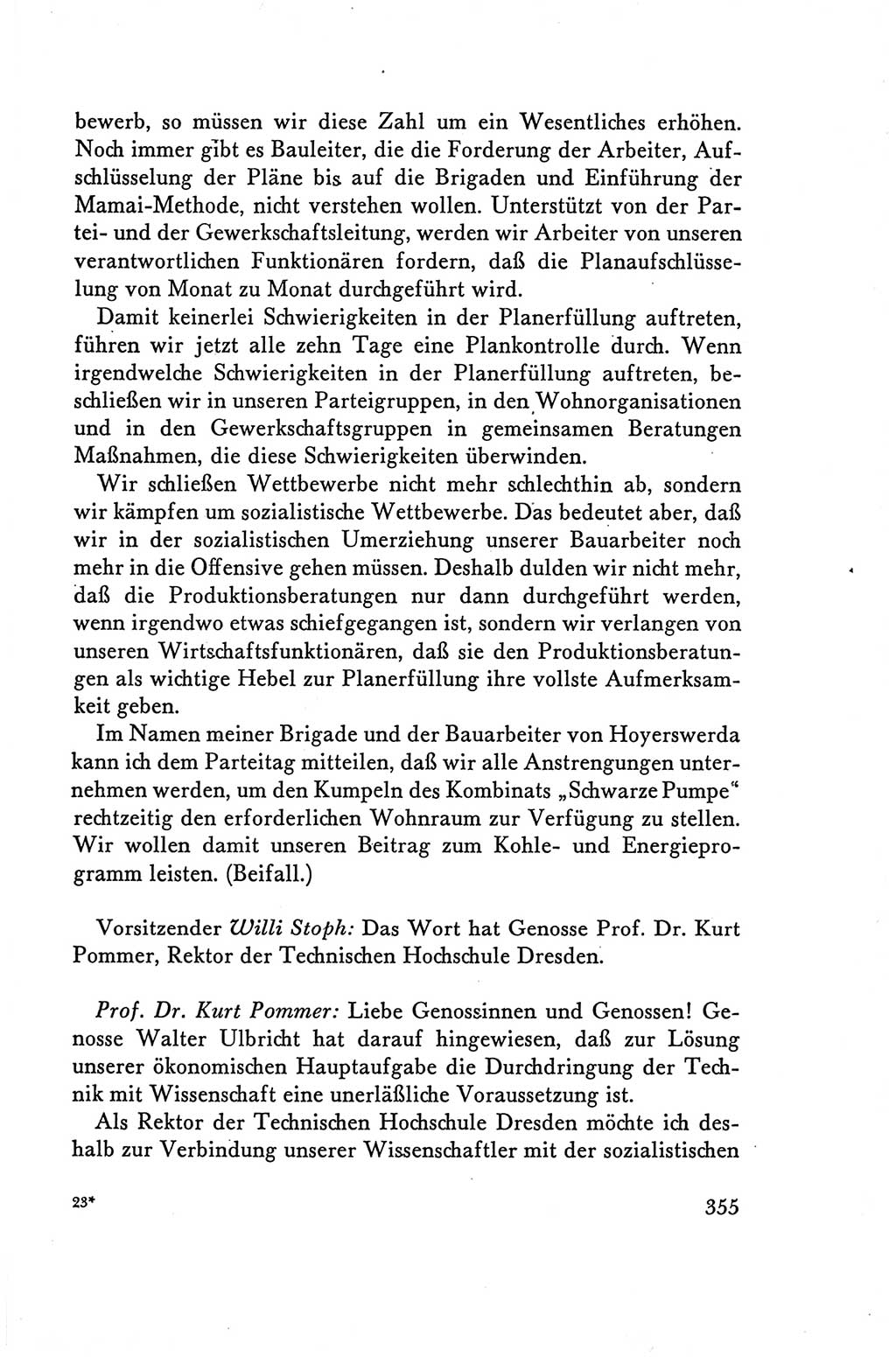 Protokoll der Verhandlungen des Ⅴ. Parteitages der Sozialistischen Einheitspartei Deutschlands (SED) [Deutsche Demokratische Republik (DDR)] 1958, Seite 355