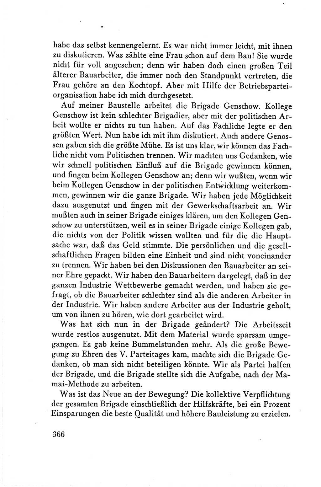 Protokoll der Verhandlungen des Ⅴ. Parteitages der Sozialistischen Einheitspartei Deutschlands (SED) [Deutsche Demokratische Republik (DDR)] 1958, Seite 366