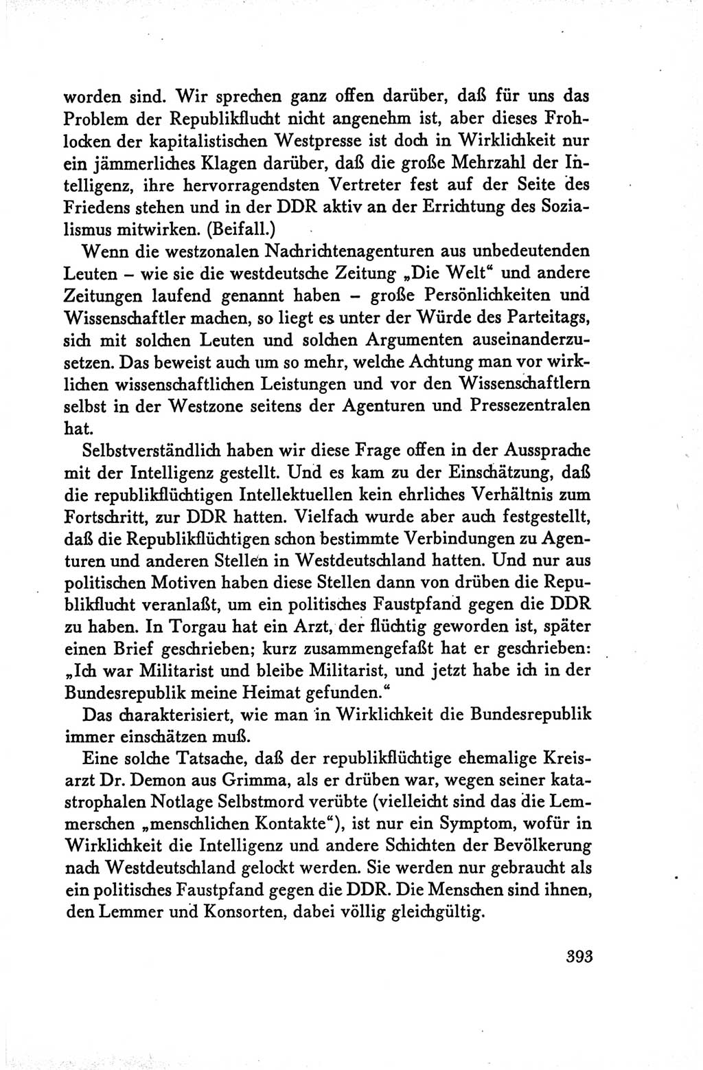 Protokoll der Verhandlungen des Ⅴ. Parteitages der Sozialistischen Einheitspartei Deutschlands (SED) [Deutsche Demokratische Republik (DDR)] 1958, Seite 393