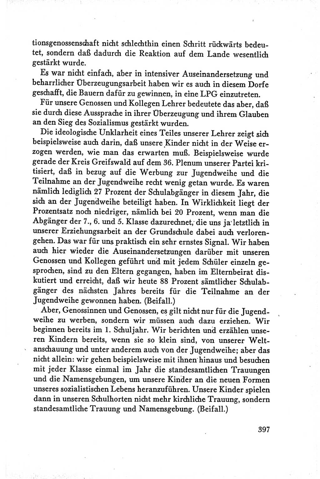 Protokoll der Verhandlungen des Ⅴ. Parteitages der Sozialistischen Einheitspartei Deutschlands (SED) [Deutsche Demokratische Republik (DDR)] 1958, Seite 397