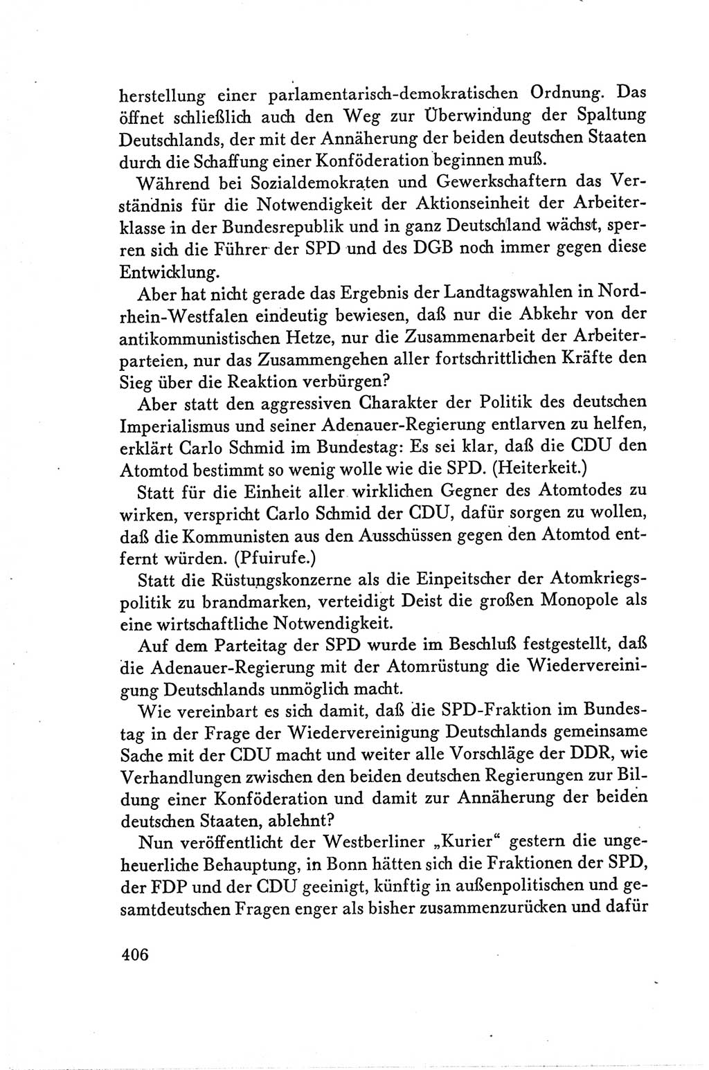Protokoll der Verhandlungen des Ⅴ. Parteitages der Sozialistischen Einheitspartei Deutschlands (SED) [Deutsche Demokratische Republik (DDR)] 1958, Seite 406