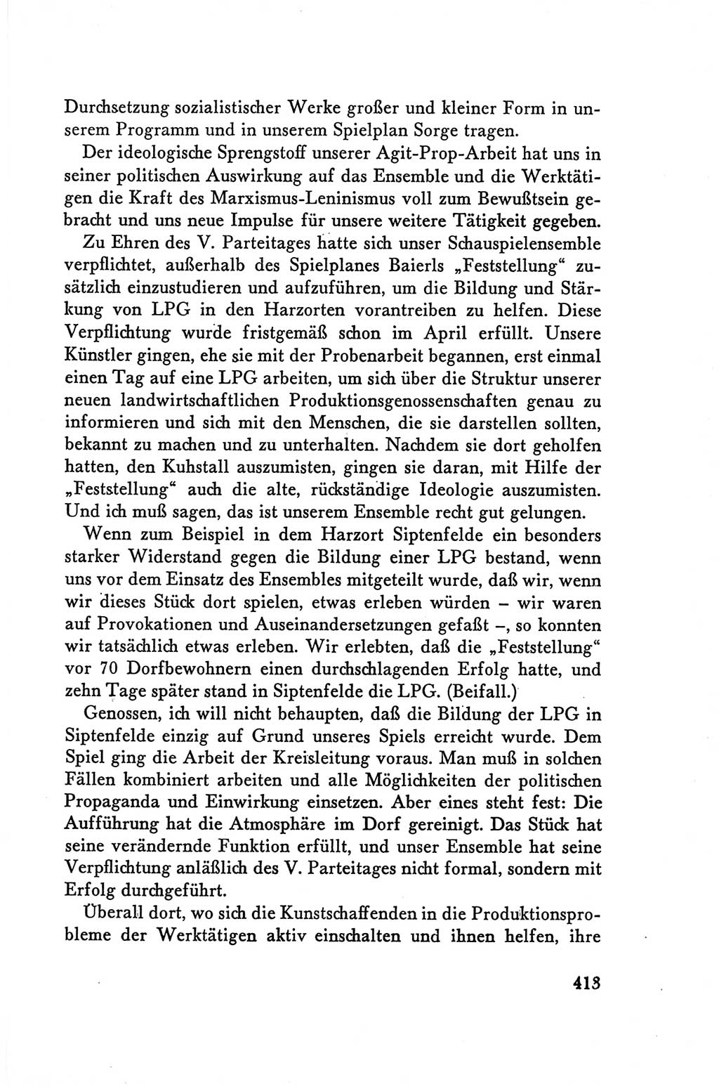 Protokoll der Verhandlungen des Ⅴ. Parteitages der Sozialistischen Einheitspartei Deutschlands (SED) [Deutsche Demokratische Republik (DDR)] 1958, Seite 413