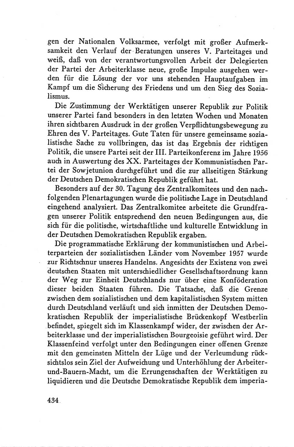 Protokoll der Verhandlungen des Ⅴ. Parteitages der Sozialistischen Einheitspartei Deutschlands (SED) [Deutsche Demokratische Republik (DDR)] 1958, Seite 434