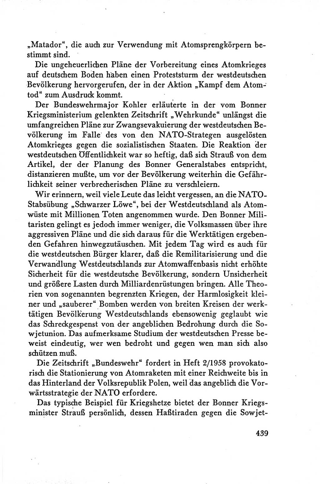 Protokoll der Verhandlungen des Ⅴ. Parteitages der Sozialistischen Einheitspartei Deutschlands (SED) [Deutsche Demokratische Republik (DDR)] 1958, Seite 439