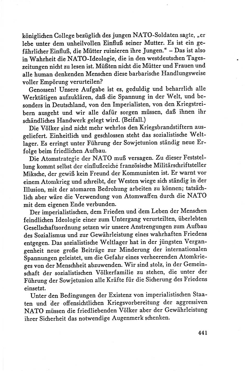 Protokoll der Verhandlungen des Ⅴ. Parteitages der Sozialistischen Einheitspartei Deutschlands (SED) [Deutsche Demokratische Republik (DDR)] 1958, Seite 441