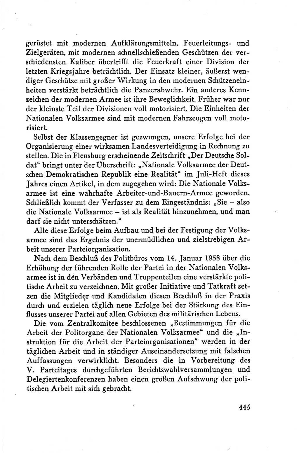 Protokoll der Verhandlungen des Ⅴ. Parteitages der Sozialistischen Einheitspartei Deutschlands (SED) [Deutsche Demokratische Republik (DDR)] 1958, Seite 445