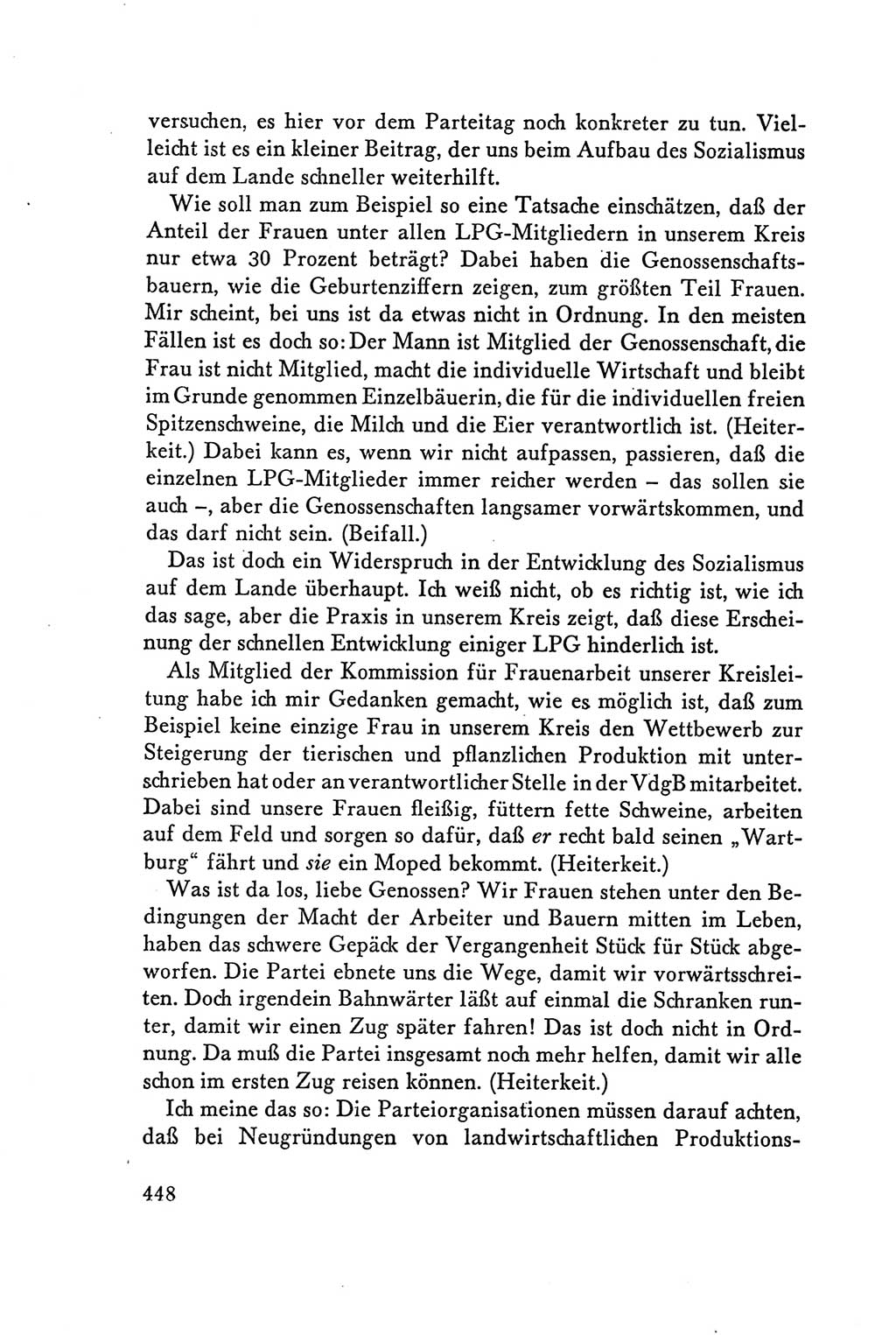 Protokoll der Verhandlungen des Ⅴ. Parteitages der Sozialistischen Einheitspartei Deutschlands (SED) [Deutsche Demokratische Republik (DDR)] 1958, Seite 448