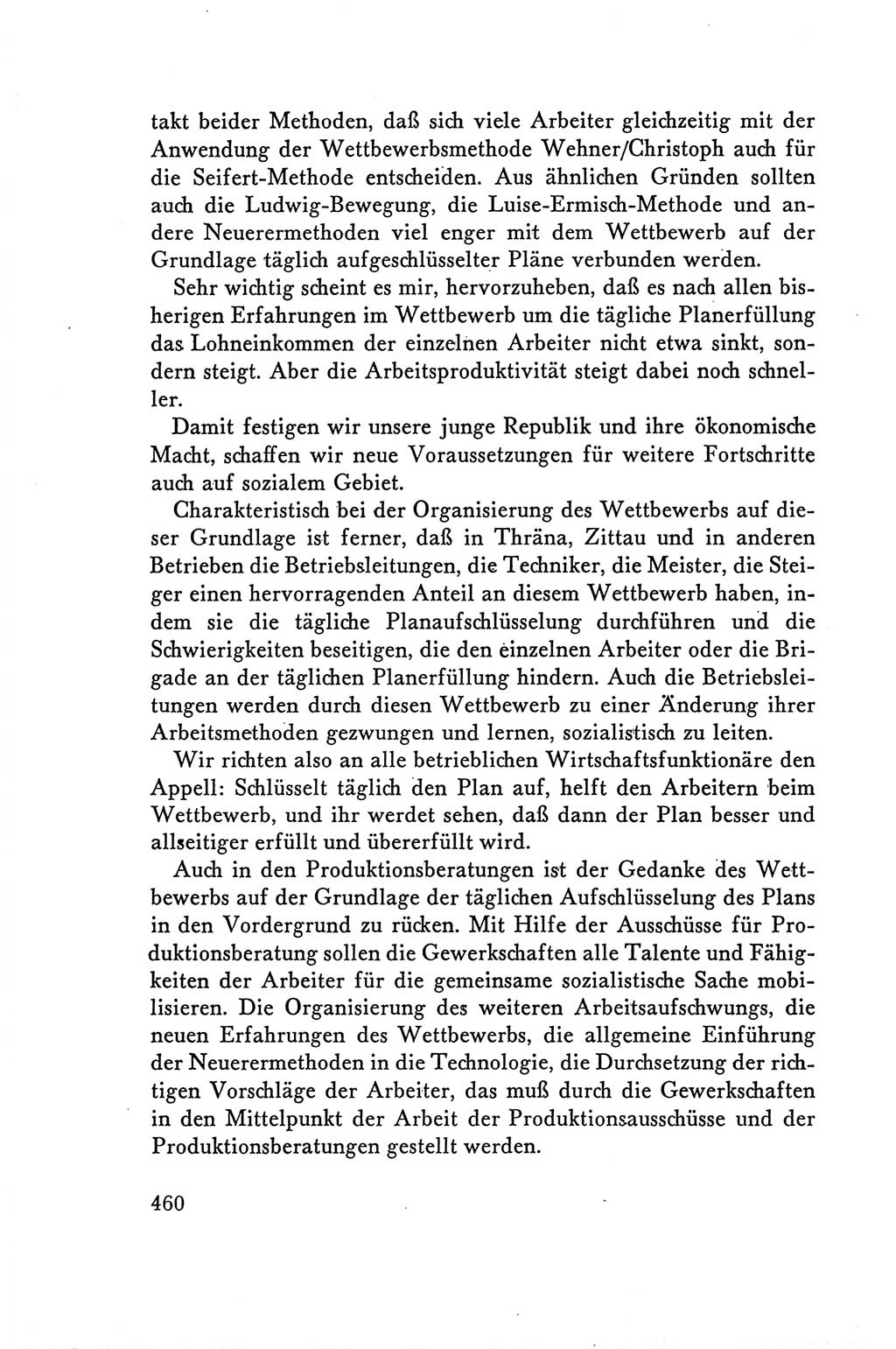 Protokoll der Verhandlungen des Ⅴ. Parteitages der Sozialistischen Einheitspartei Deutschlands (SED) [Deutsche Demokratische Republik (DDR)] 1958, Seite 460