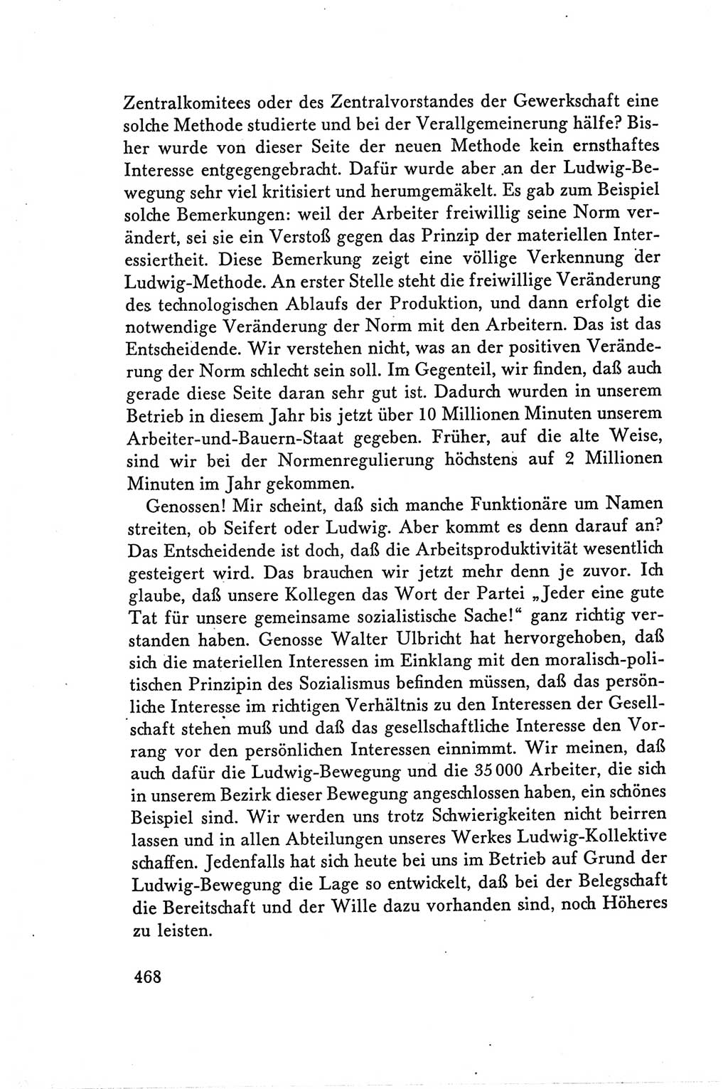 Protokoll der Verhandlungen des Ⅴ. Parteitages der Sozialistischen Einheitspartei Deutschlands (SED) [Deutsche Demokratische Republik (DDR)] 1958, Seite 468