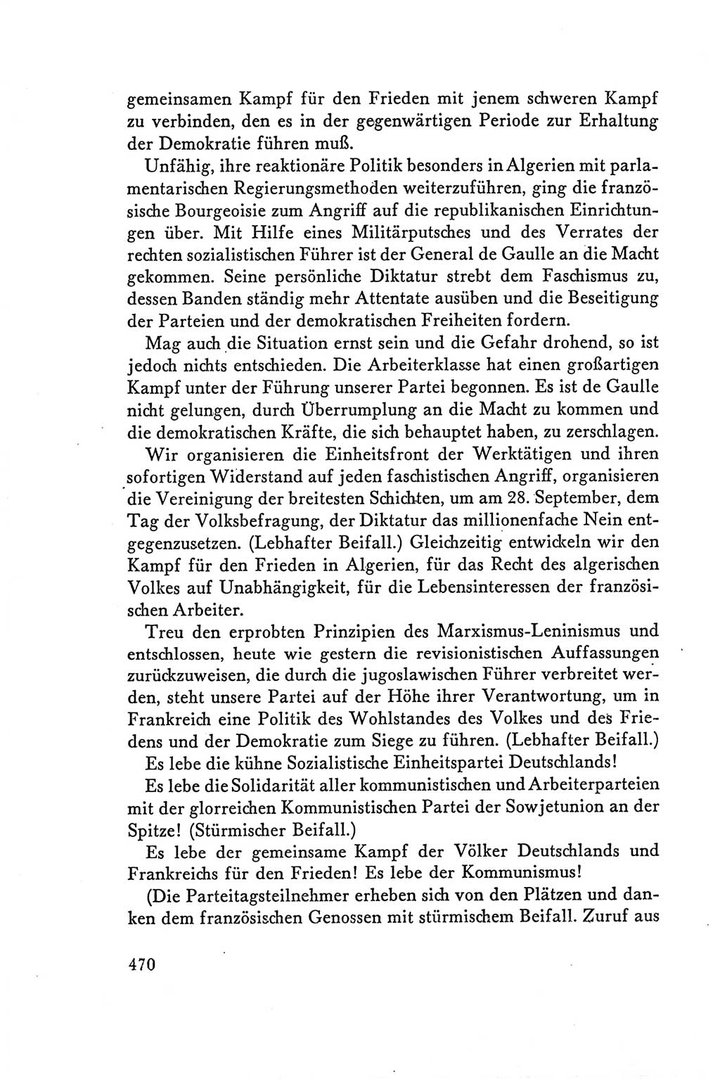 Protokoll der Verhandlungen des Ⅴ. Parteitages der Sozialistischen Einheitspartei Deutschlands (SED) [Deutsche Demokratische Republik (DDR)] 1958, Seite 470