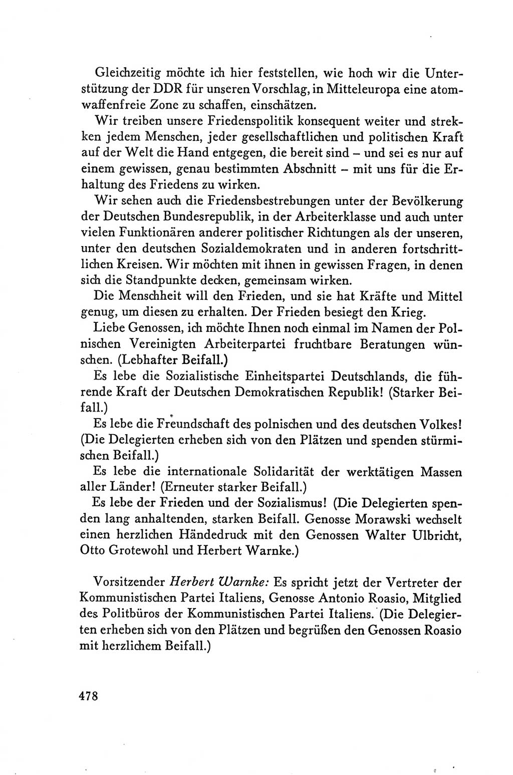 Protokoll der Verhandlungen des Ⅴ. Parteitages der Sozialistischen Einheitspartei Deutschlands (SED) [Deutsche Demokratische Republik (DDR)] 1958, Seite 478