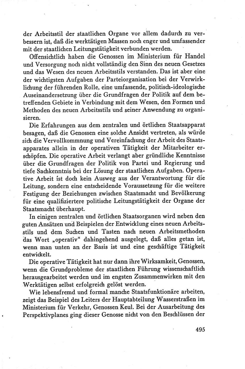 Protokoll der Verhandlungen des Ⅴ. Parteitages der Sozialistischen Einheitspartei Deutschlands (SED) [Deutsche Demokratische Republik (DDR)] 1958, Seite 495