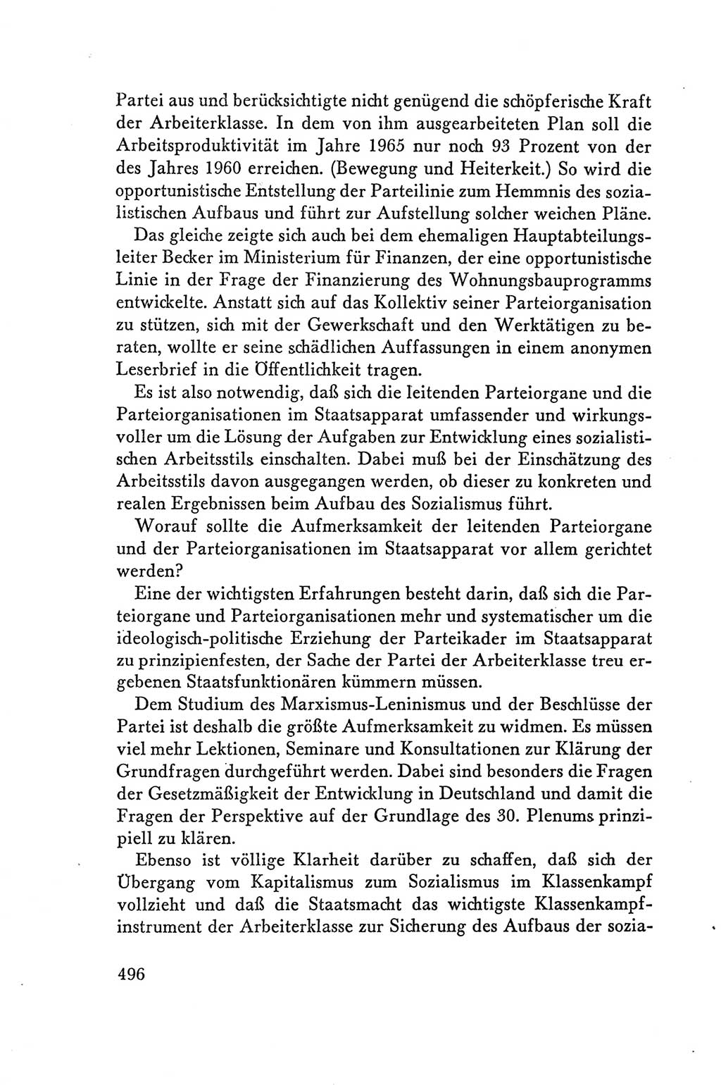 Protokoll der Verhandlungen des Ⅴ. Parteitages der Sozialistischen Einheitspartei Deutschlands (SED) [Deutsche Demokratische Republik (DDR)] 1958, Seite 496