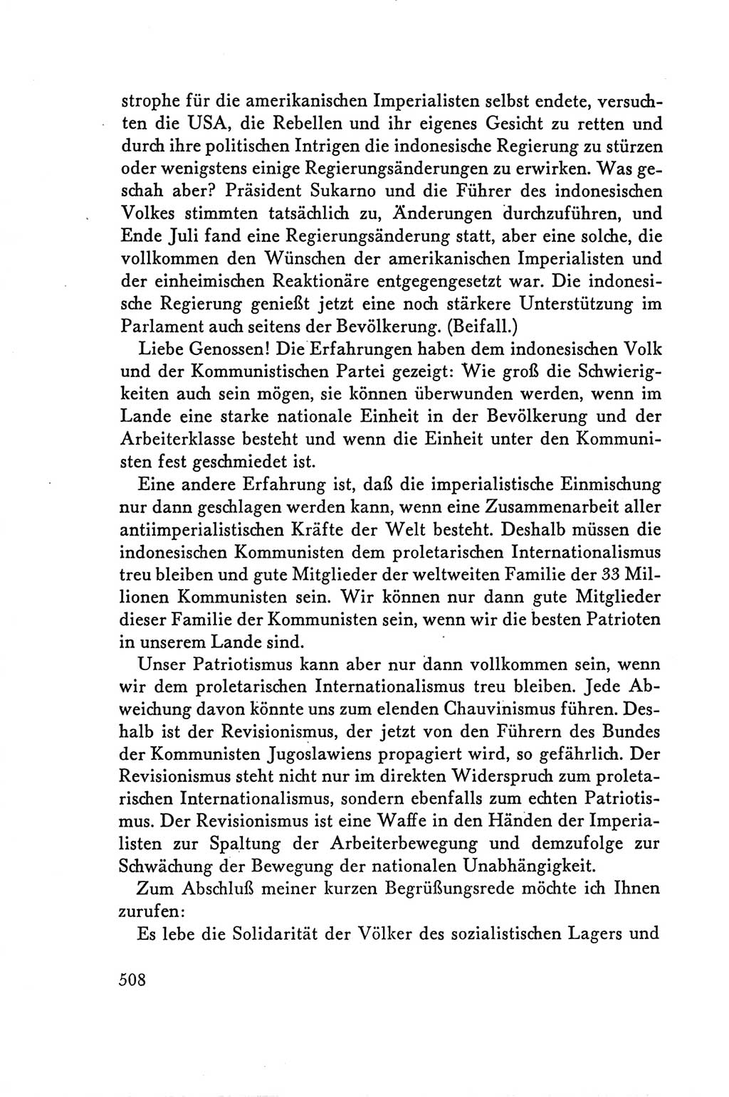 Protokoll der Verhandlungen des Ⅴ. Parteitages der Sozialistischen Einheitspartei Deutschlands (SED) [Deutsche Demokratische Republik (DDR)] 1958, Seite 508