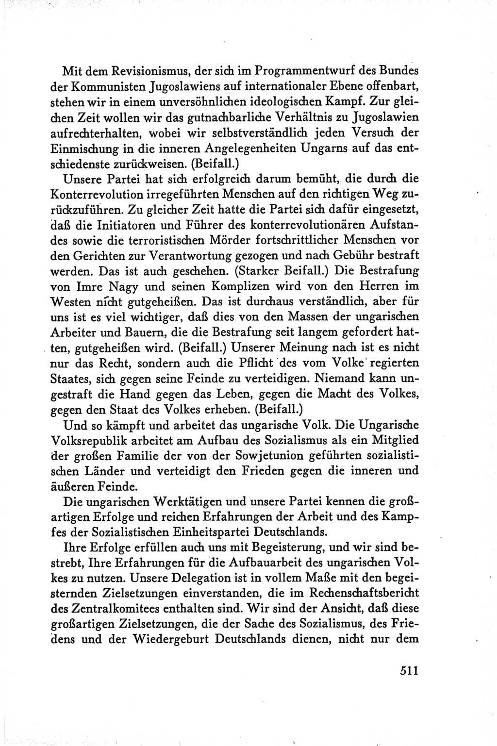 Protokoll der Verhandlungen des Ⅴ. Parteitages der Sozialistischen Einheitspartei Deutschlands (SED) [Deutsche Demokratische Republik (DDR)] 1958, Seite 511