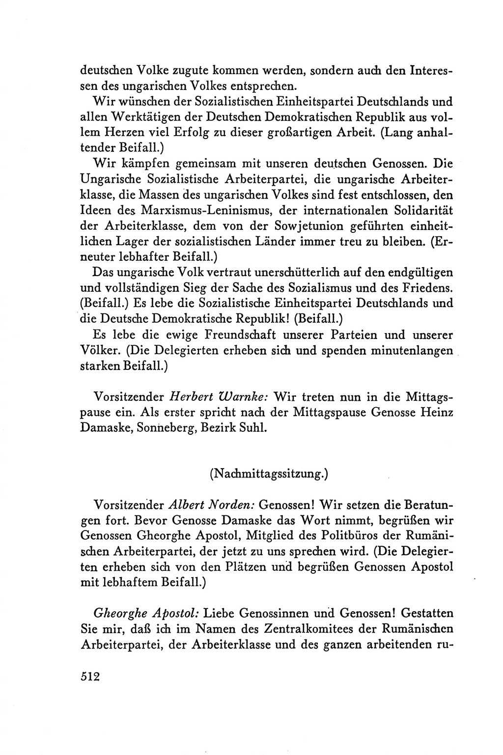 Protokoll der Verhandlungen des Ⅴ. Parteitages der Sozialistischen Einheitspartei Deutschlands (SED) [Deutsche Demokratische Republik (DDR)] 1958, Seite 512