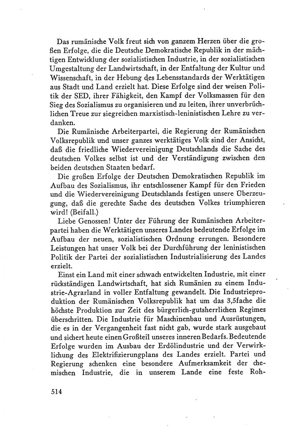 Protokoll der Verhandlungen des Ⅴ. Parteitages der Sozialistischen Einheitspartei Deutschlands (SED) [Deutsche Demokratische Republik (DDR)] 1958, Seite 514