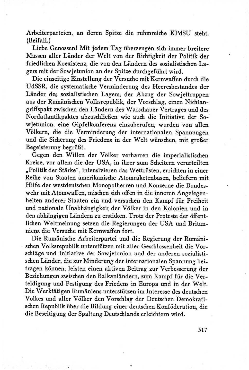 Protokoll der Verhandlungen des Ⅴ. Parteitages der Sozialistischen Einheitspartei Deutschlands (SED) [Deutsche Demokratische Republik (DDR)] 1958, Seite 517