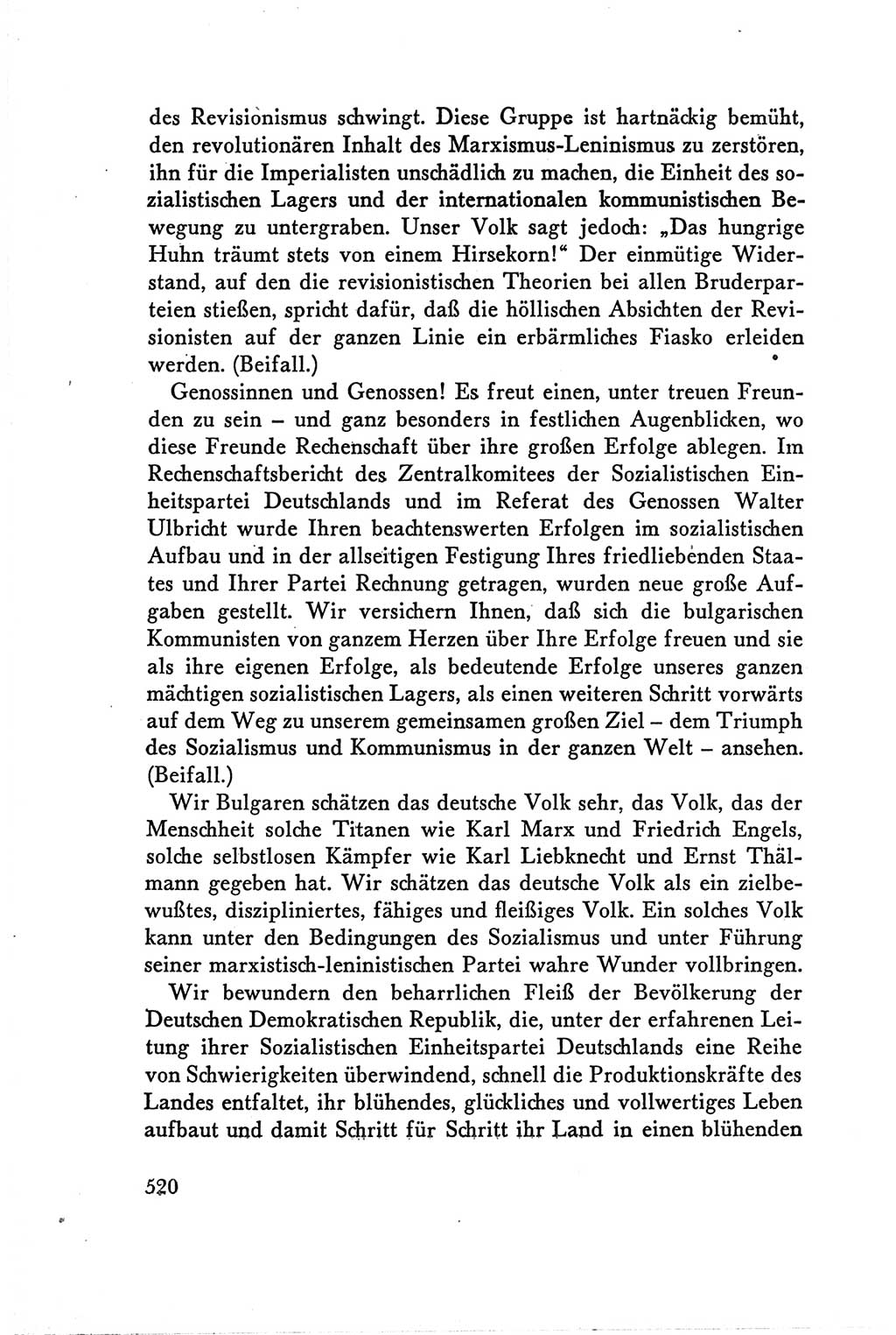 Protokoll der Verhandlungen des Ⅴ. Parteitages der Sozialistischen Einheitspartei Deutschlands (SED) [Deutsche Demokratische Republik (DDR)] 1958, Seite 520
