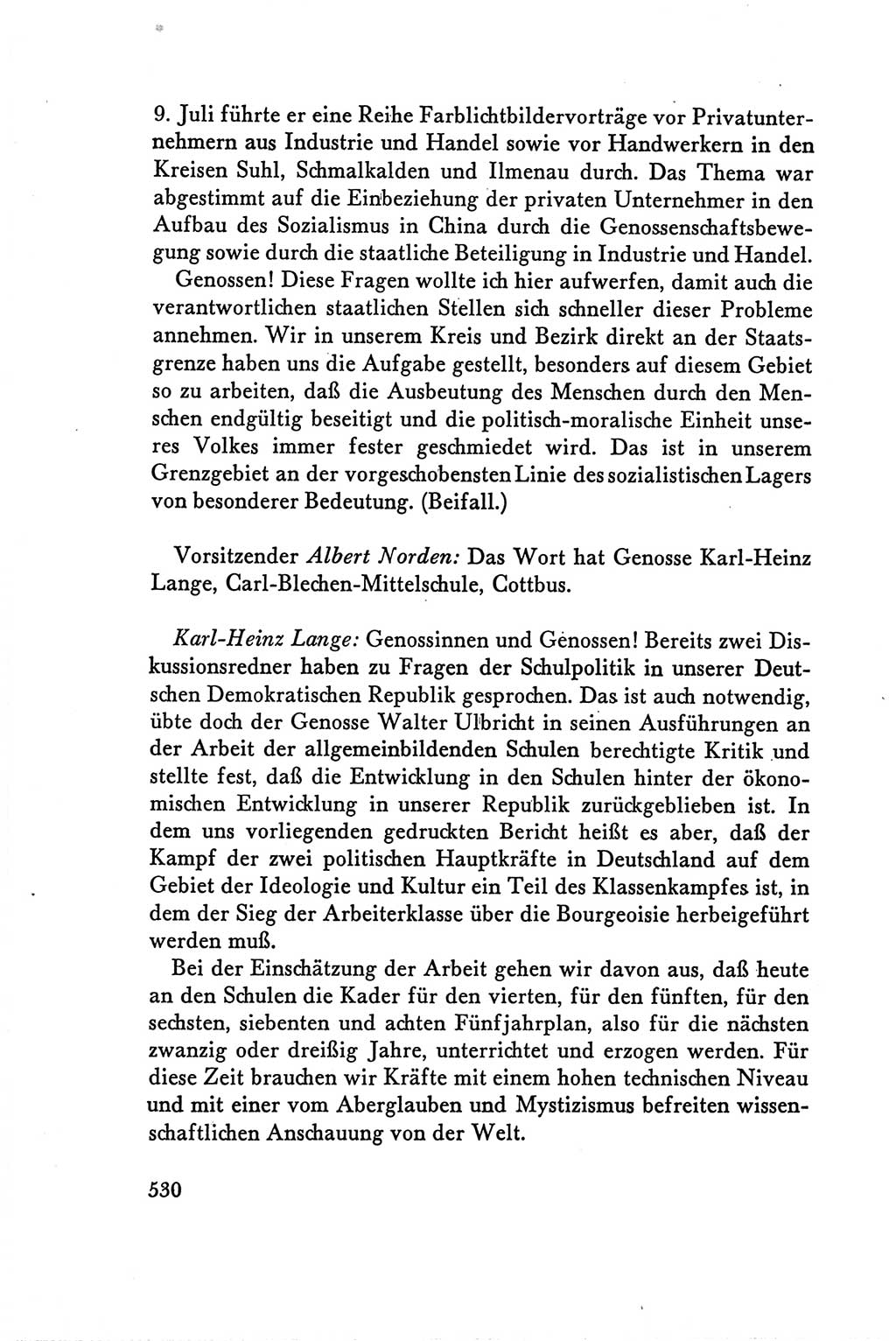 Protokoll der Verhandlungen des Ⅴ. Parteitages der Sozialistischen Einheitspartei Deutschlands (SED) [Deutsche Demokratische Republik (DDR)] 1958, Seite 530