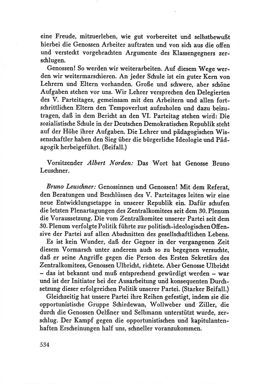 Protokoll der Verhandlungen des Ⅴ. Parteitages der Sozialistischen Einheitspartei Deutschlands (SED) [Deutsche Demokratische Republik (DDR)] 1958, Seite 534