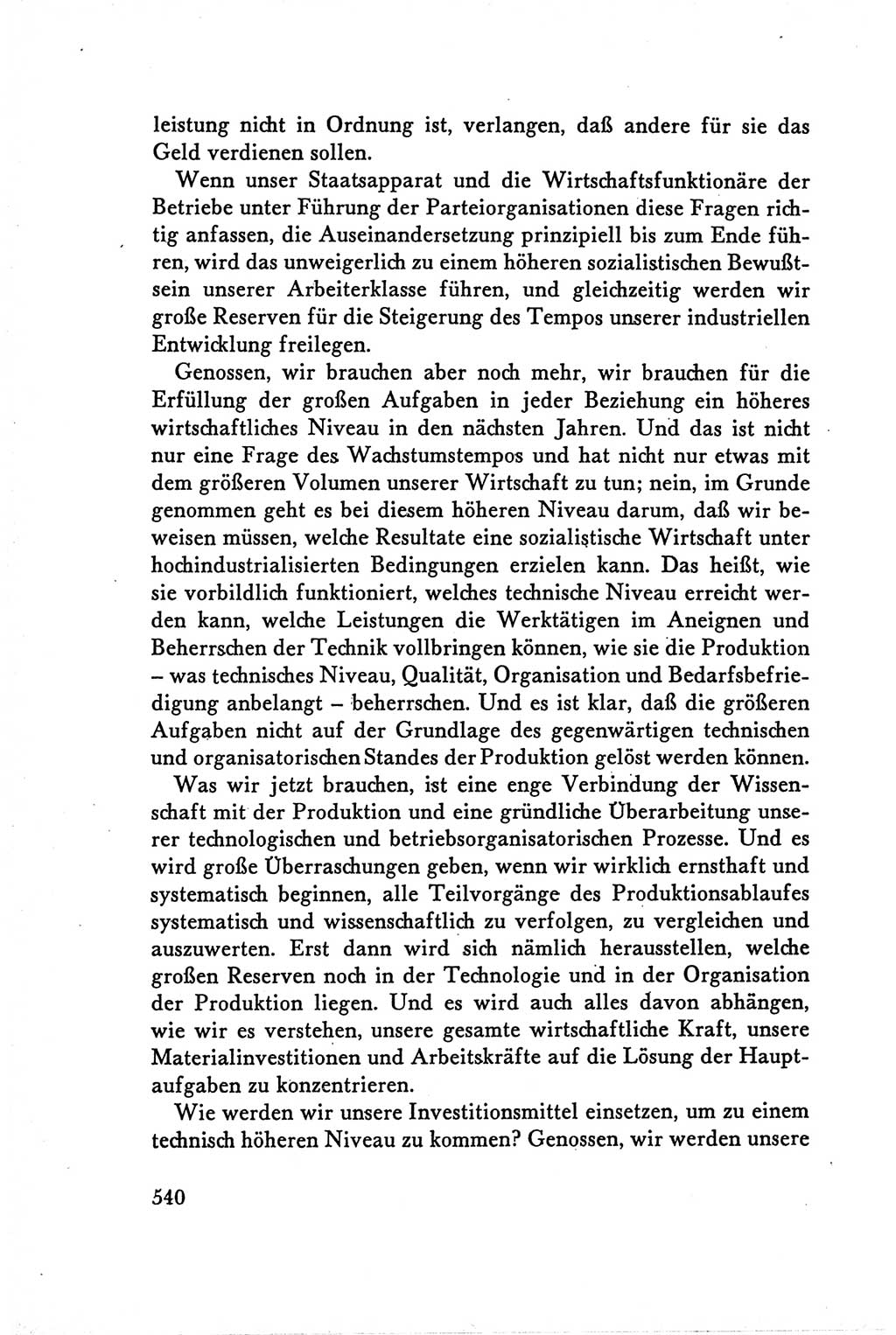 Protokoll der Verhandlungen des Ⅴ. Parteitages der Sozialistischen Einheitspartei Deutschlands (SED) [Deutsche Demokratische Republik (DDR)] 1958, Seite 540