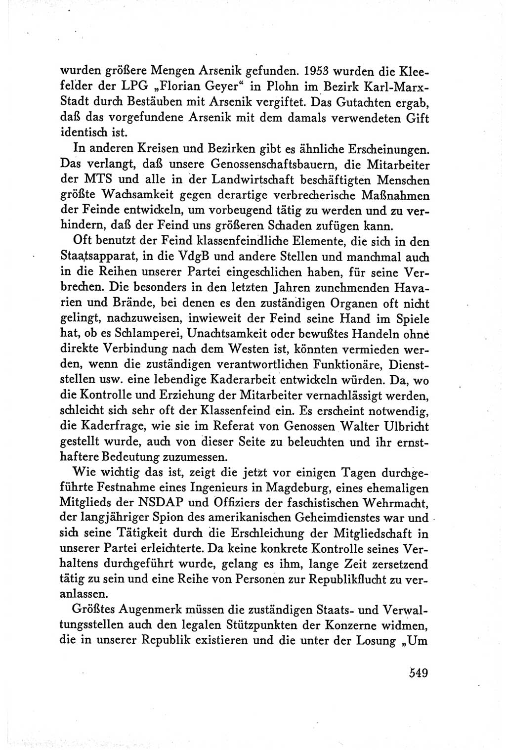 Protokoll der Verhandlungen des Ⅴ. Parteitages der Sozialistischen Einheitspartei Deutschlands (SED) [Deutsche Demokratische Republik (DDR)] 1958, Seite 549