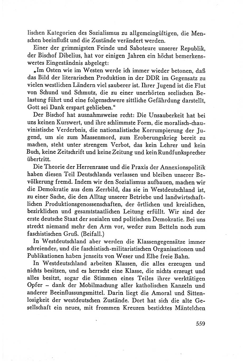 Protokoll der Verhandlungen des Ⅴ. Parteitages der Sozialistischen Einheitspartei Deutschlands (SED) [Deutsche Demokratische Republik (DDR)] 1958, Seite 559