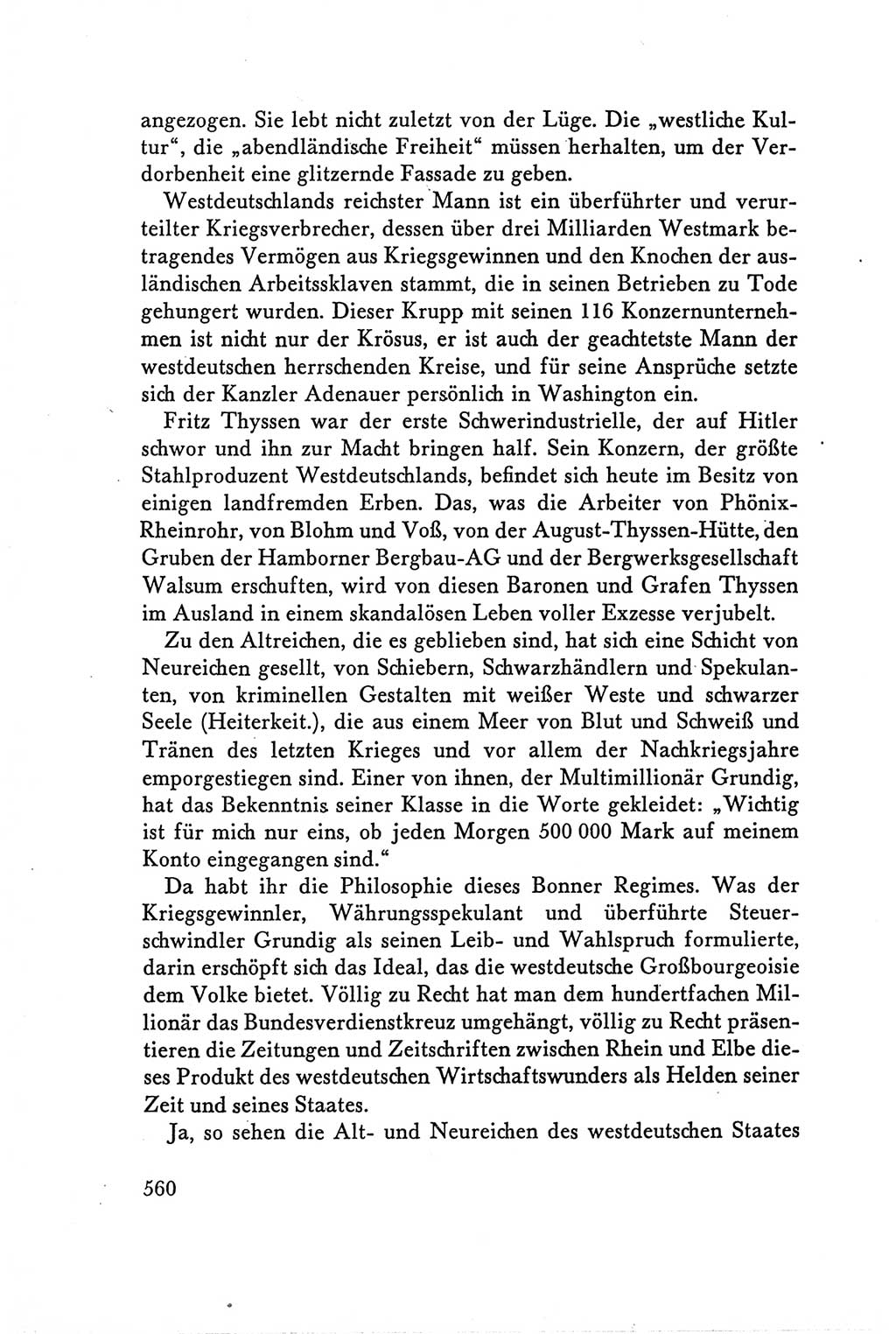 Protokoll der Verhandlungen des Ⅴ. Parteitages der Sozialistischen Einheitspartei Deutschlands (SED) [Deutsche Demokratische Republik (DDR)] 1958, Seite 560