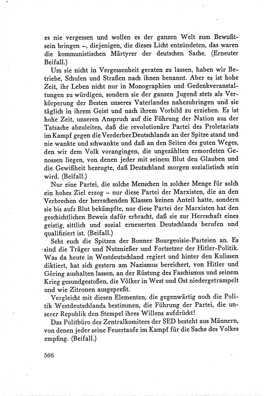Protokoll der Verhandlungen des Ⅴ. Parteitages der Sozialistischen Einheitspartei Deutschlands (SED) [Deutsche Demokratische Republik (DDR)] 1958, Seite 566